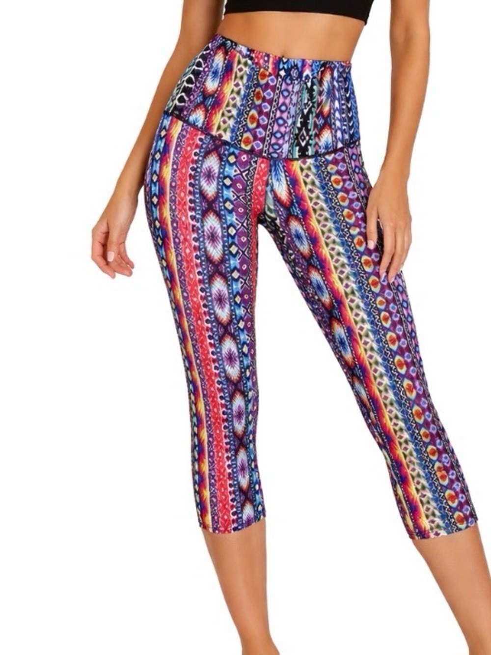 Onzie Womens multi colored High Rise Yoga Leggings Size M - Aztec Print